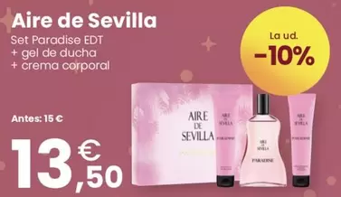 Aire de Sevilla - Set Paradise Edt + Gel De Ducha + Crema Corporal