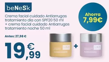 crema facial cuidado antiarrugas tratamiento dia con SPF20 50 ml + crema facial cuidado antiarrugas tratamiento noche