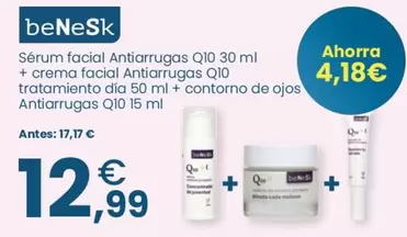 Nestlé - Serum Facial Antiarrugas Q10 30 Ml + Crema Facial Antiarrugas Q10 Tratamiento Dia 50 Ml + Contorno De Ojos