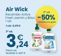 Air Wick - Recambio Active Fresh Jazmín Y Brisa