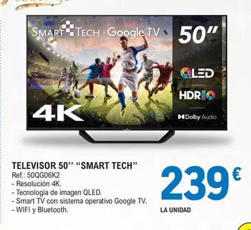 Tech - Televisor 50" Smart "