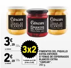 Cárcar - Pimientos Del Piquillo Extra Enteros O Yemas De Esparragos Blancos Extra