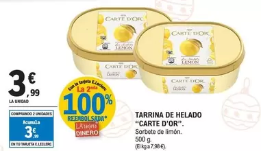 Carte D'Or - Tarrina De Helado