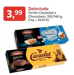 Delaviuda - Turrón Cacaolat O Chocobom