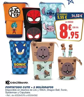 Karactermania - Portatodo Cute + 2 Boligrafos