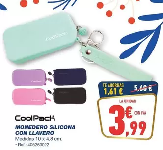 Coolpack - Monedero Silicona Con Llavero