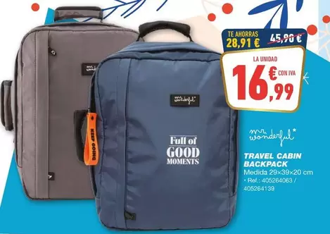 Wonderful - Travel Cabin Backpack