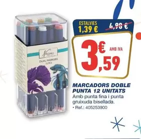 Marcadors Doble Punta 12 Unitats