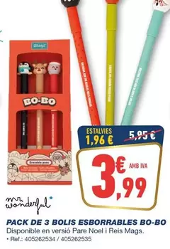 Mr Wonderful - Pack De 3 Bolis Esborrables
