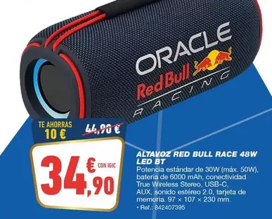 Red Bull - Altavoz Race 48W LED BT