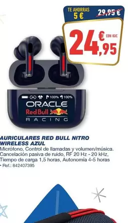 Red Bull - Auriculares Nitro Wireless Azul