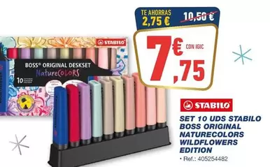 Stabilo - Set 10 Us Boss Original Naturecolors Wild Flowers Edition