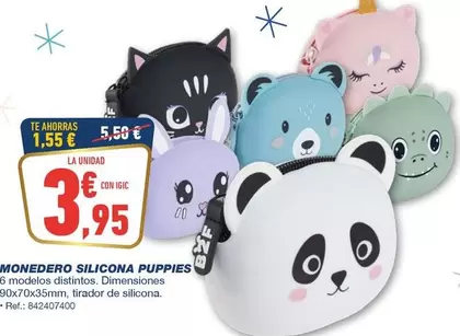 Monedero Silicona Puppies