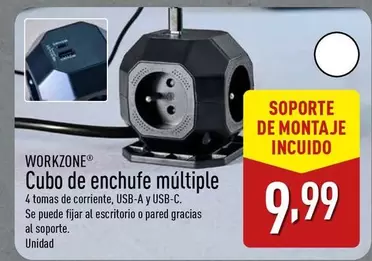 Workzone - Cubo De Enchufe Múltiple 
