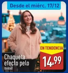 Chaqueta Efecto Pelo