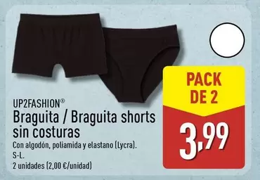 Up2fashion - Braguita/Braguita Shorts Sin Costuras