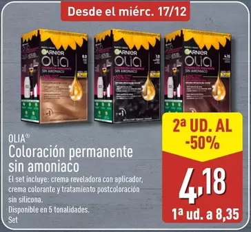 Olia - Coloracion Permanente Sin Amoniaco