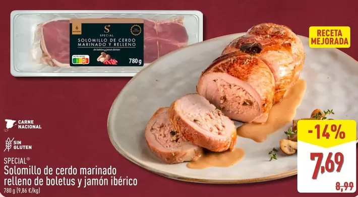 Special - Solomillo De Cerdo Marinado Relleno De Boletus Y Jamón Ibérico