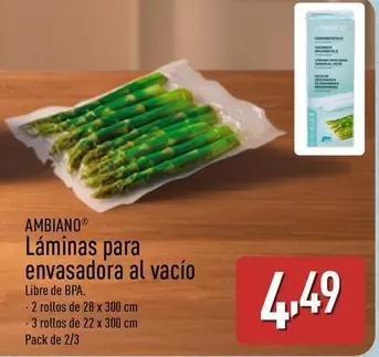 Ambiano - Làminas Para Envasadora Al Vacio