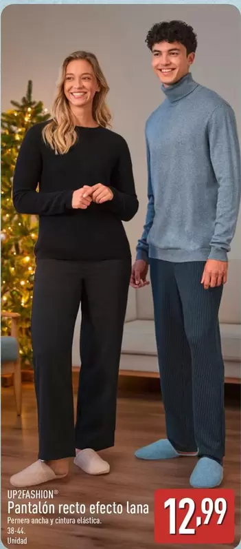 Up2fashion - Pantalon Reto Efecto Lana
