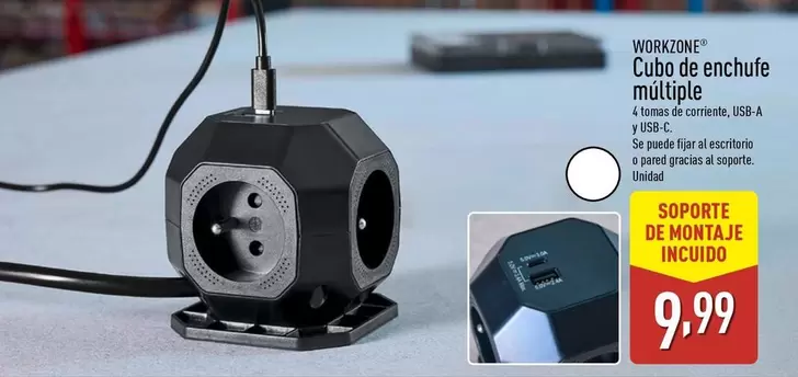 Workzone - Cubo De Enchufe Multiple