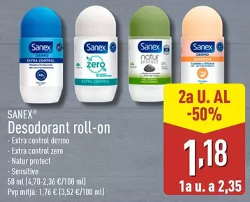 Sanex - Desodorant Roll-On