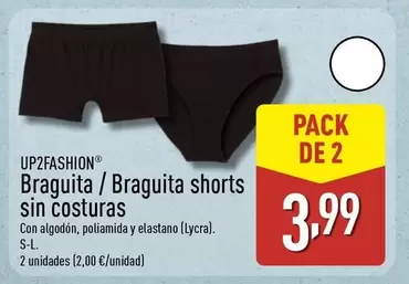 Up2fashion - Braguita/Braguita Shorts Sin Costuras 