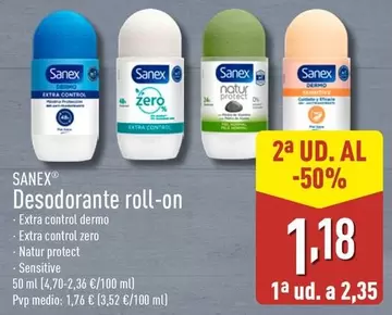 Sanex - Desodorante Roll-On