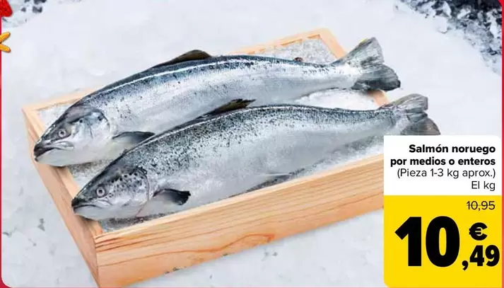 Salmón Noruego Por Medios O Enteros