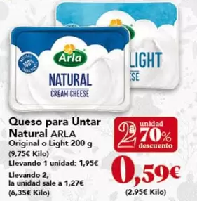 Arla - Queso Para Untar Natural