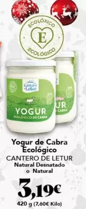 El Cantero de Letur - Yogur De Cabra Ecologico