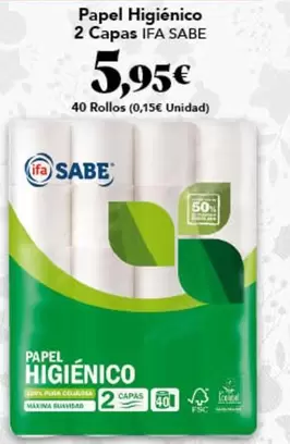 ifa sabe - Papel Higiénico 2 Capas