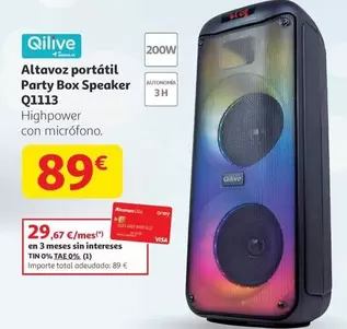 Qilive - Altavoz Portatil Party Box Speaker Q1113