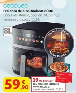 Cecotec - Freidora De Aire Duoheat 8000