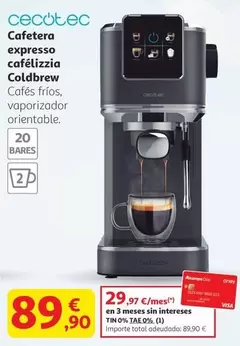 cecotec - Cafetera Expresso Cafelizzia Coldbrew