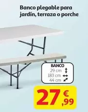 Banco Plegable Para Jardín, Terraza O Porche