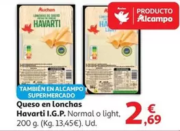 Auchan - Queso En Lonchas Havarti I.g.p. Normal O Light