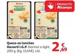 Auchan - Queso En Lonchas Havarti I.g.p. Normal O Light