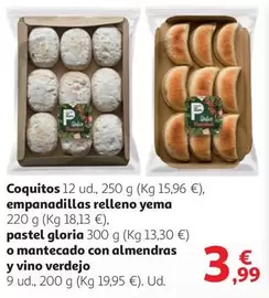 Gloria - Coquitos Empanadillas Relleno Yema