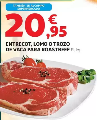 Entrecot, Lomo O Trozo De Vaca Para Roastbeef