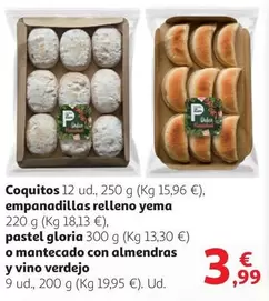 Gloria - Coquitos 12 Ud. Empanadillas Relleno Yema