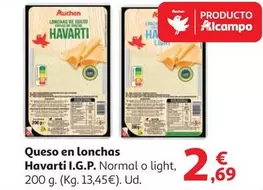 Auchan - Queso En Lonchas Havarti I.g.p. Normal O Light