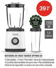 Taurus - Batidora De Vaso Optima Go