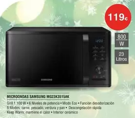 Samsung - Microondas Mg23k3515ak