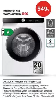 Samsung - Lavadora Ww11dgb65kug