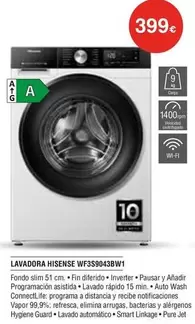 Hisense - Lavadora Wf3s9048w/1