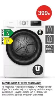 Hisense - Lavasecadora Infinition Wsdy65a6wn