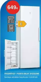 Hisense - Frigorífico 1 Puerta Balay 3fc255swe