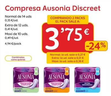 Ausonia - Compresa Discreet