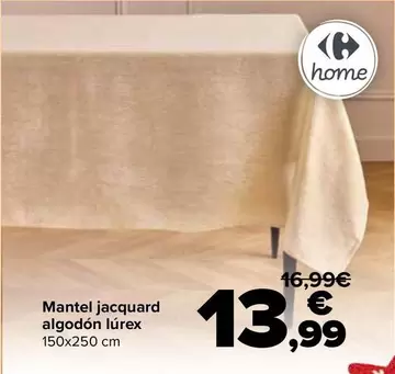 Mantel Jacquard Algodón Lúrex